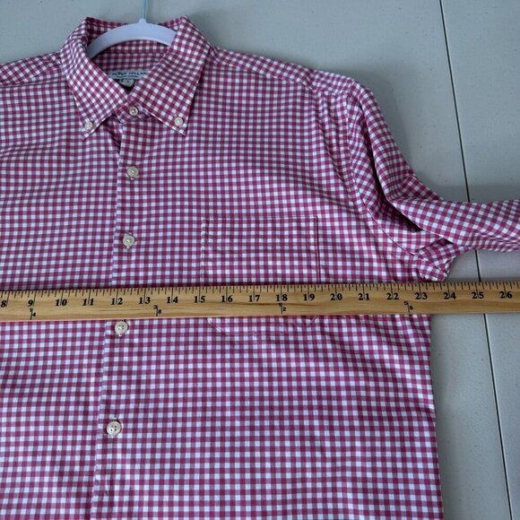 Peter Millar Button Down Shirt Size L Plaid Summer Comfort Preppy Stretch - Picture 8 of 11